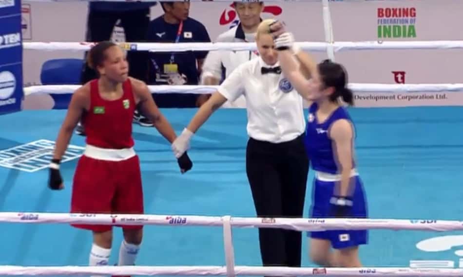 Graziele Gomes no Mundial de boxe feminino