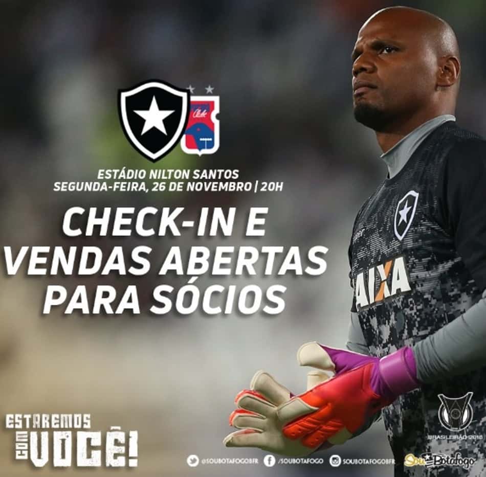 Botafogo promove venda de ingressos e indica despedida de Jefferson