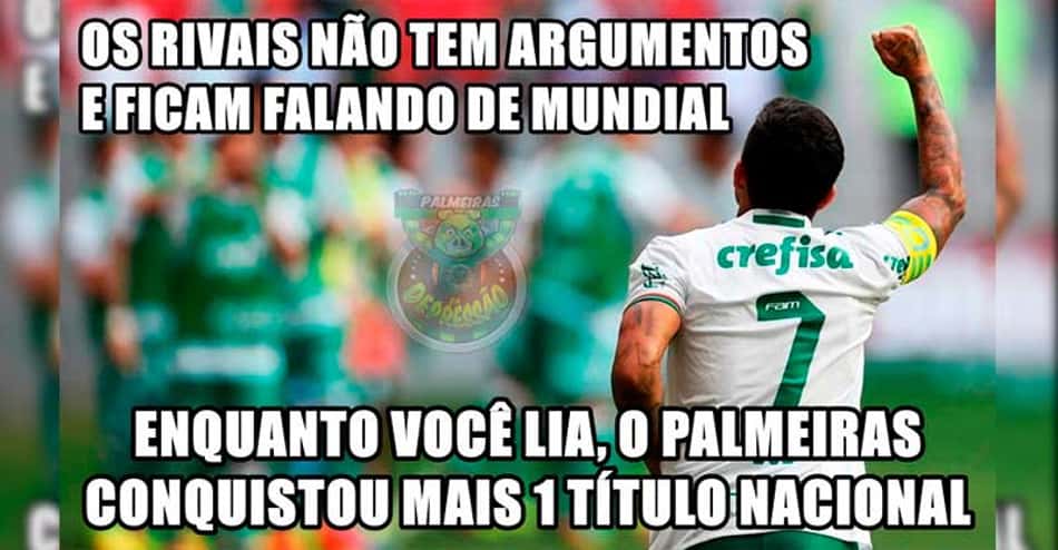 Zoeira e comemoração na web: veja os memes do título do Palmeiras