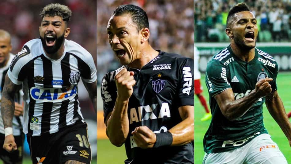 Gabigol, Ricardo Oliveira, Borja… Veja os artilheiros dos 12 grandes da temporada 2018 no Brasil
