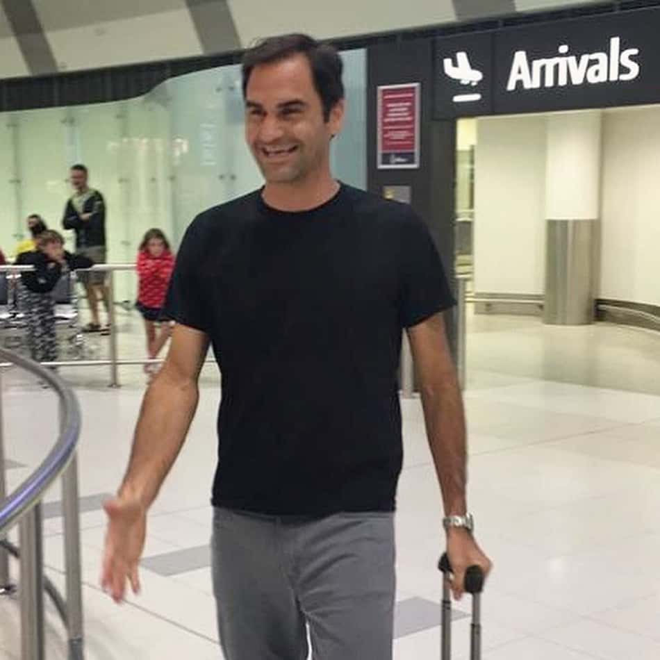Federer desembarca em Perth para a Copa Hopman 2019