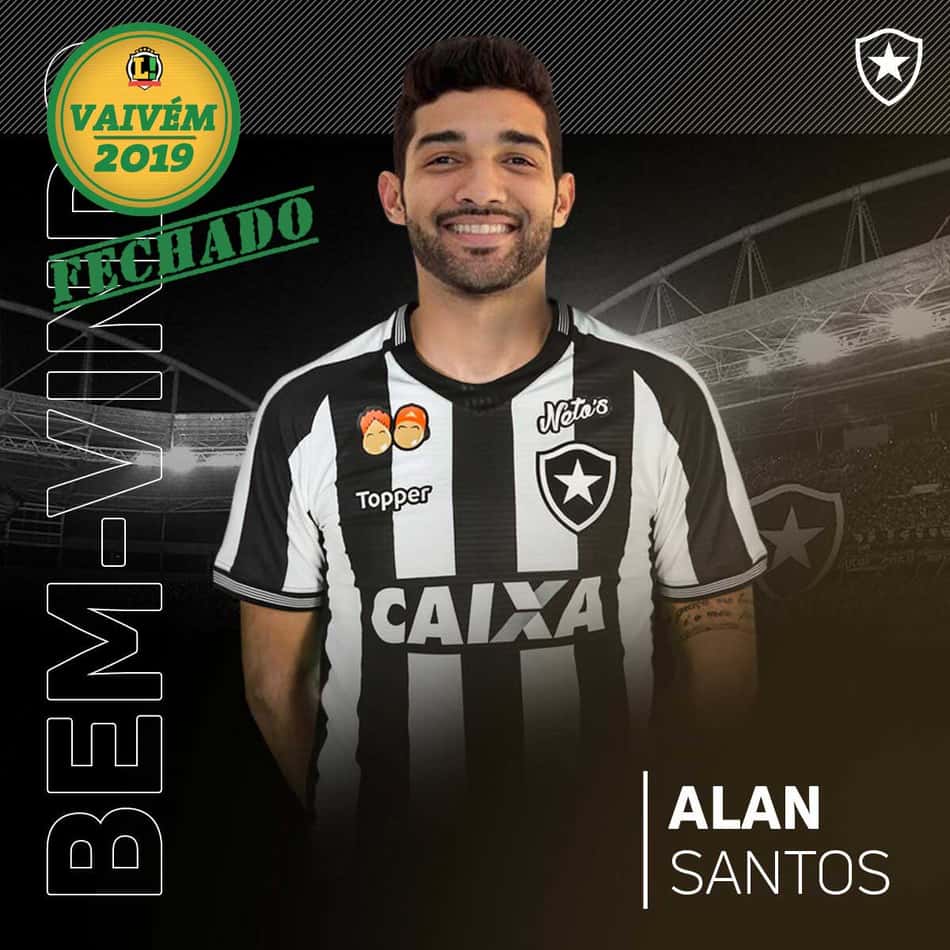 Alan Santos fala pela primeira vez como jogador do Bota: 'Felicidade'