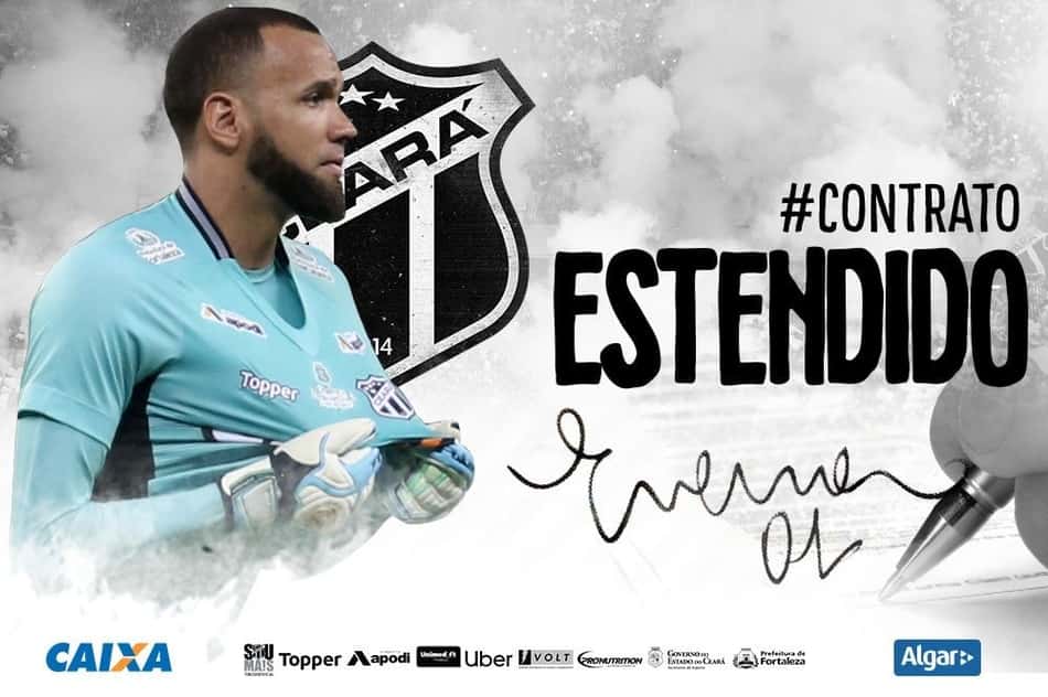 Cobiçado no Grêmio, Everson renova com o Ceará