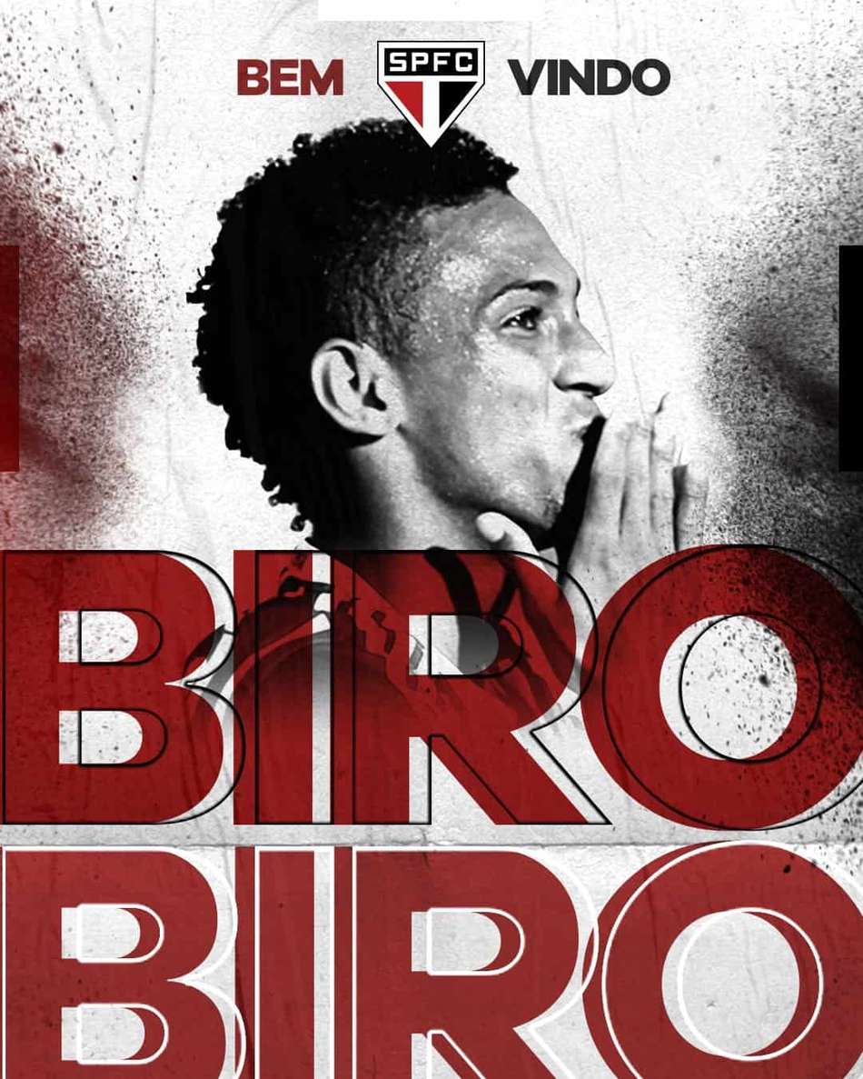 São Paulo anuncia a contratação do atacante Biro Biro