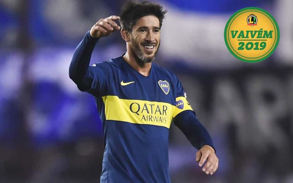 Pablo Perez do Boca Jrs,  com selo do Vaivém