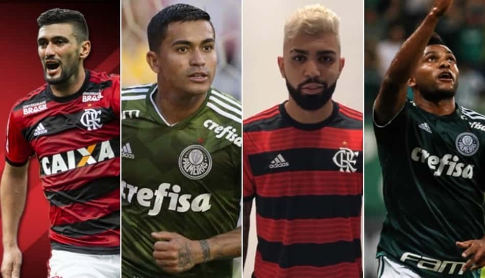 Gabigol e Arrascaeta x Dudu e Borja: números mostram equilíbrio entre as duplas