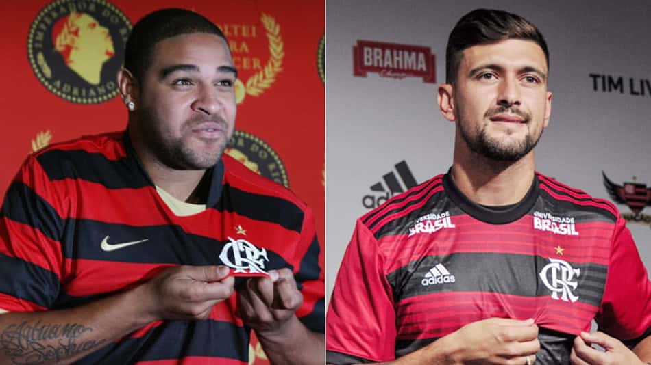 Montagem Flamengo - Adriano - Arrascaeta
