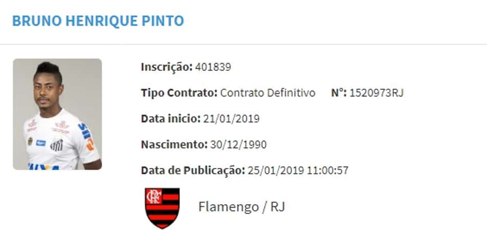 Bruno Henrique aparece no BID pelo Flamengo