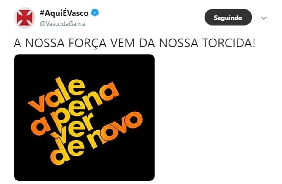 Vasco usa redes sociais para provocar o Fluminense: 'É o destino'