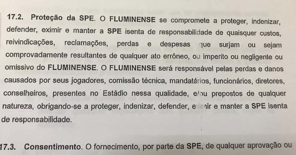 Contrato Fluminense e Maracanã
