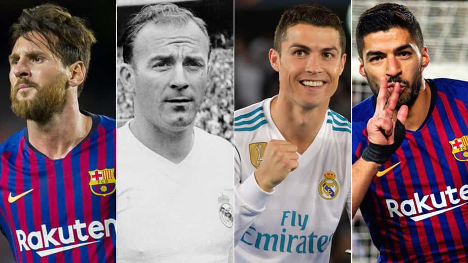 Real Madrid e Barcelona vão se enfrentar mais uma vez neste sábado, desta vez pelo Campeonato Espanhol, às 16h45, no Santiago Bernabéu. Um dos maiores clássicos do mundo tem na sua história goleadores que marcaram a história do futebol. E qual deles fez mais gols no 'El Clásico' pela competição nacional. O LANCE! traz para você a lista dos maiores artilheiros dos jogos entre os rivais pela La Liga.