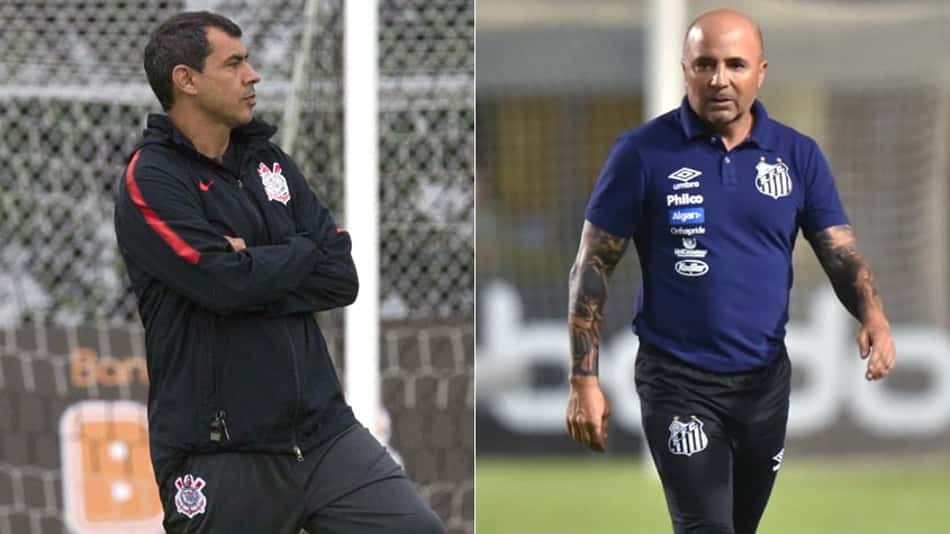Corinthians x Santos expõe sistemas distintos de Carille e Sampaoli