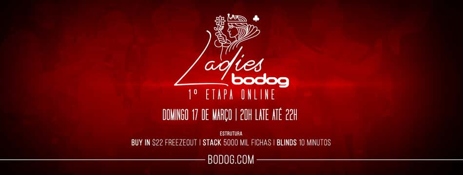 Circuito Ladies Bodog terá primeira etapa online neste domingo, dia 17