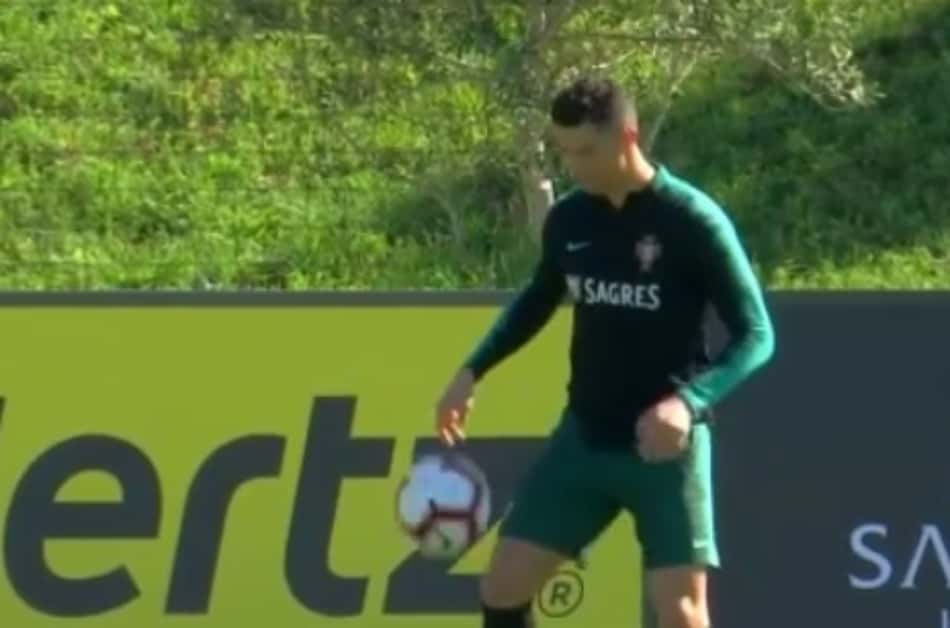 VÍDEO: De volta à seleção portuguesa, CR7 treina para a estreia nas Eliminatórias da Euro 2020