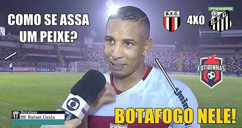 Santos vira piada após sofrer goleada para o Botafogo; veja memes