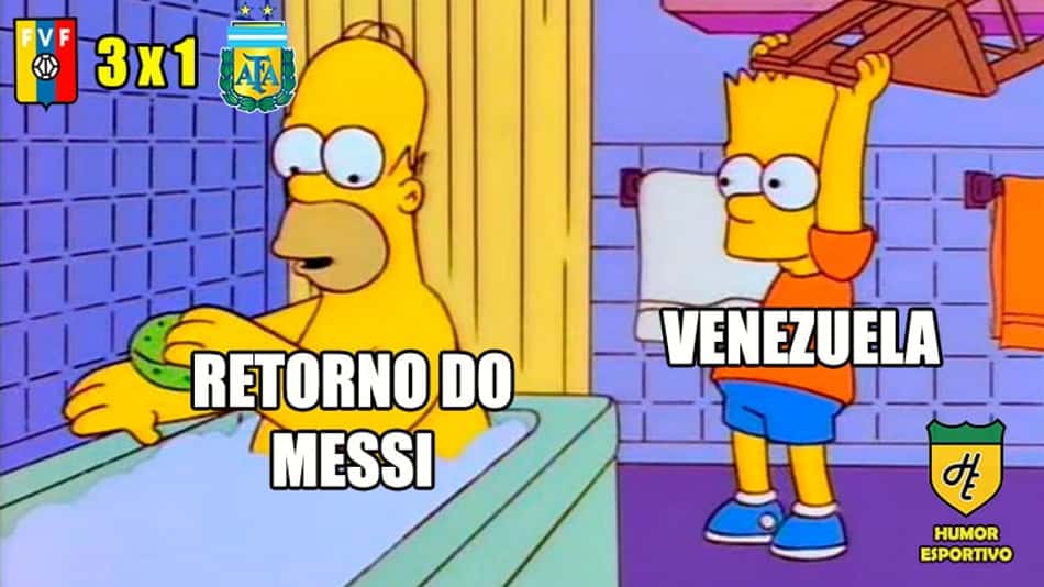 Argentina vira piada após derrota para Venezuela; veja os memes