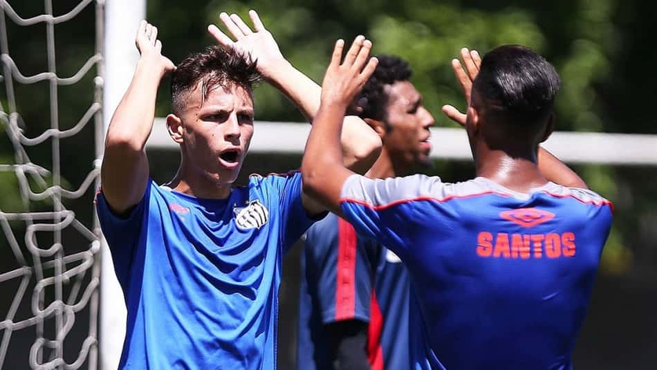 Matheus Moraes e Caio Mota - Santos sub-20