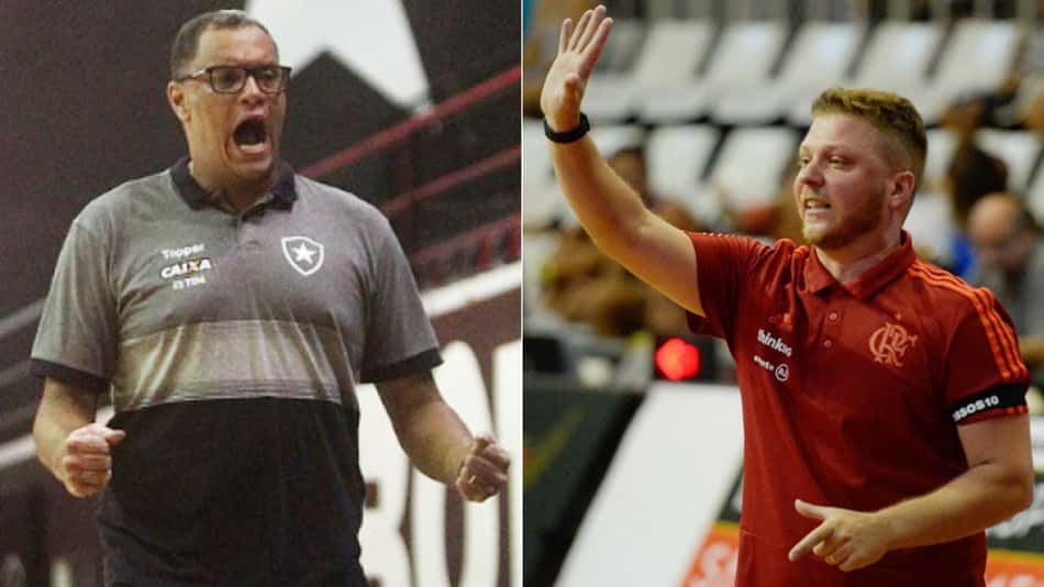 Montagem Léo Figueiró, do Botafogo, e Gustavo de Conti, do Flamengo