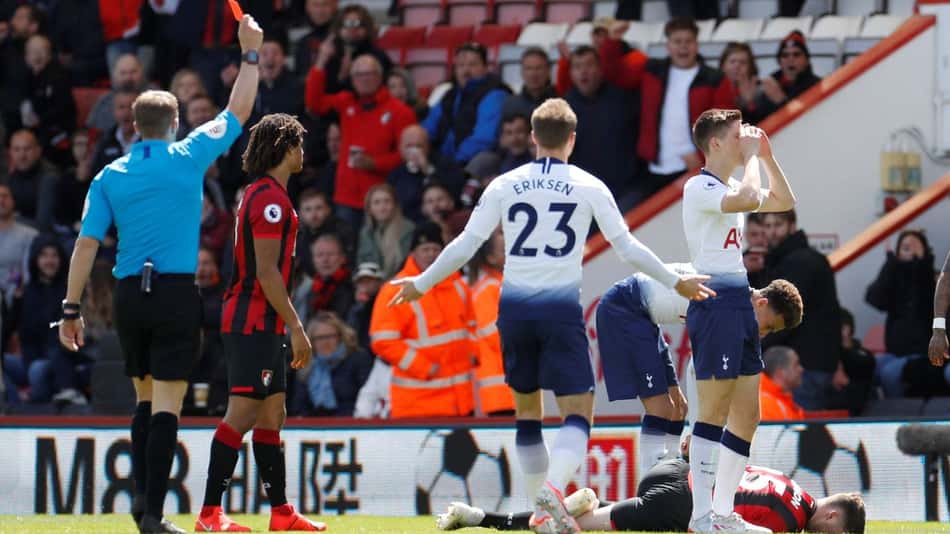 Com dois a menos, Tottenham perde para o Bournemouth no Inglês