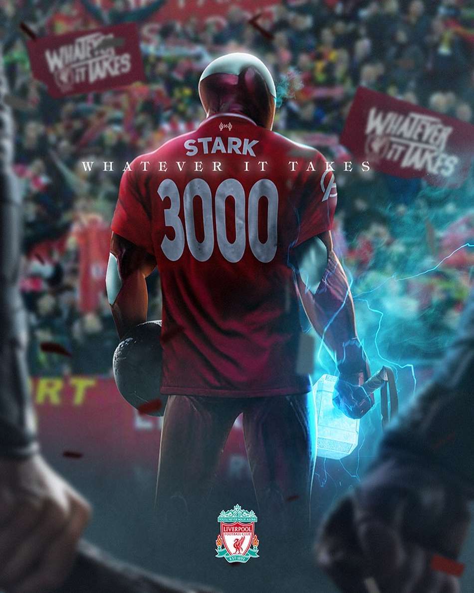 Diretores de 'Vingadores'postam foto de Homem de Ferro na torcida pelo Liverpool na final da Champions