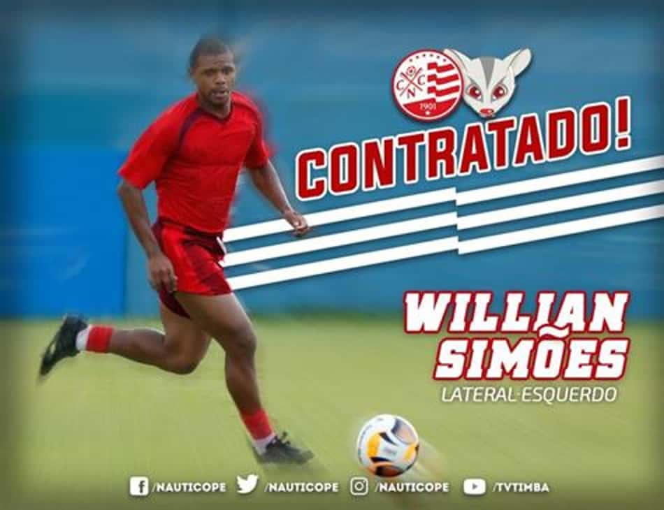 Lateral-esquerdo Willian Simões é anunciado pelo Náutico