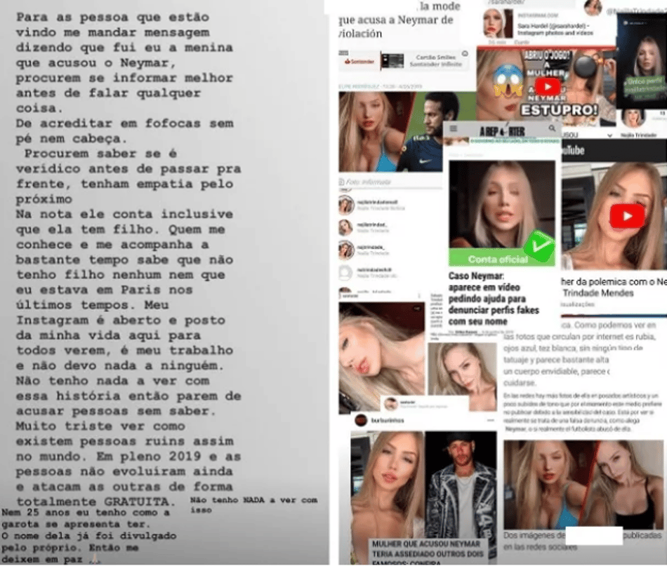 Influenciadora - Caso Neymar