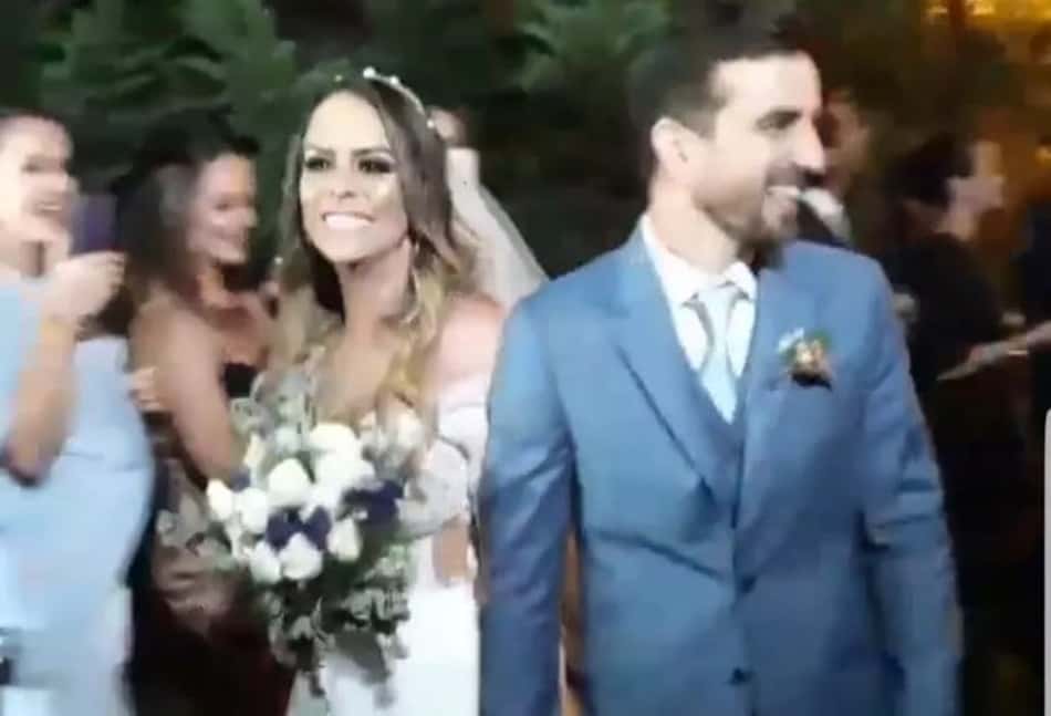 Jogadores e artistas se reúnem em casamento de Longuine, em São Paulo