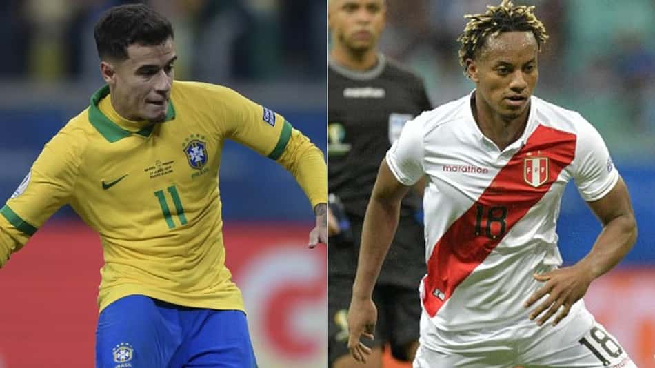 Finalistas da Copa América de 2019, Brasil e Peru têm equipes com valores de mercado muito diferentes. Segundo o Transfermarket, só meia Philippe Coutinho, jogador mais caro desta Seleção Brasileira, vale mais do que o dobro de todos os onze titulares do Peru e doze vezes mais do que Carrillo, o mais valioso peruano. Os onze brasileiros que devem começar a partida de domingo valem 592,5 milhões de euros (R$ 2,5 bilhões), enquanto os peruanos valem 31, 25 milhões de euros (133,7 milhões de reais). Veja os valores de cada jogador (em milhões de euros)!