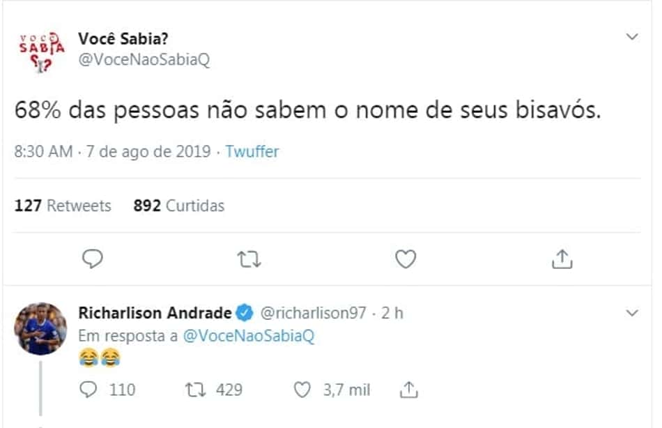 Richarlison responde 'Você Sabia?'