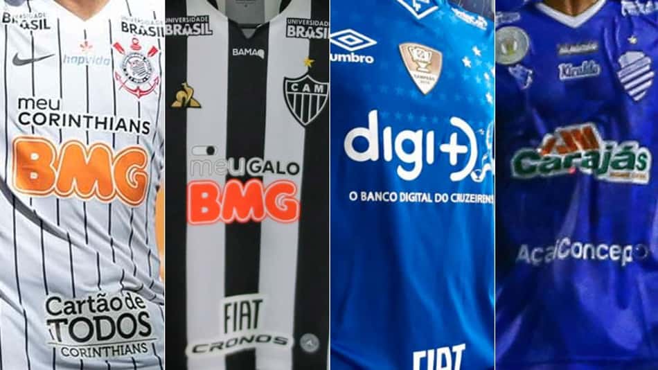 São muitos! Quantos patrocínios cada clube do BR tem no uniforme
