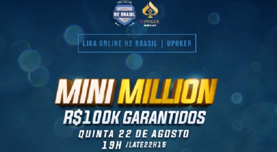 Liga Online H2 Brasil tem hoje mais uma edição do Mini Million 100K