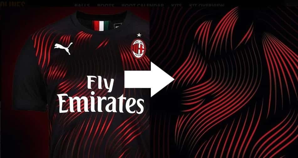 Parece aleatório, mas não é: Nova camisa 3 do Milan tem desenho de 'diabo' escondido