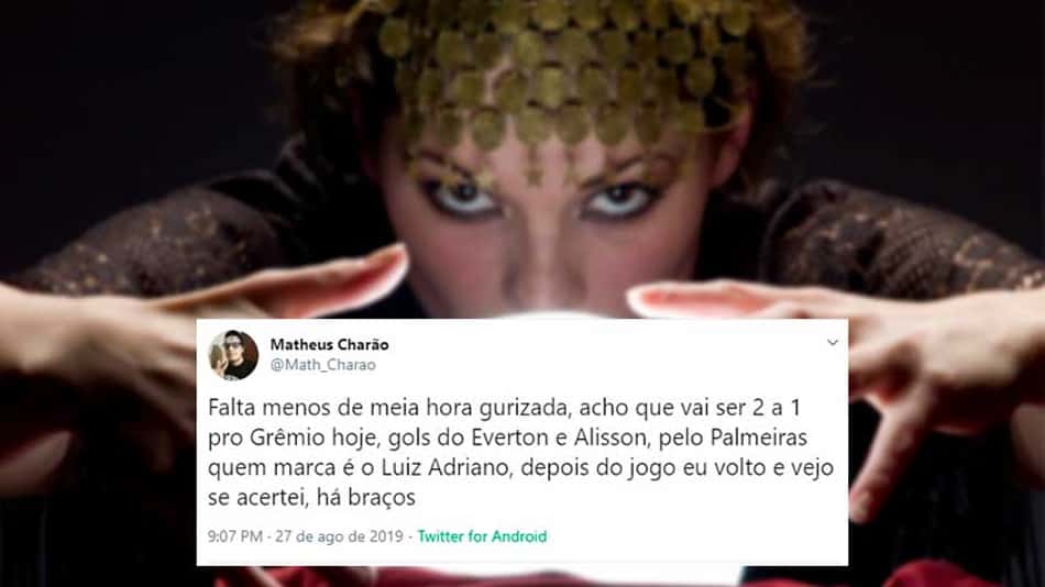 Profeta? Gremista acerta resultado e autores dos gols do duelo contra o Palmeiras