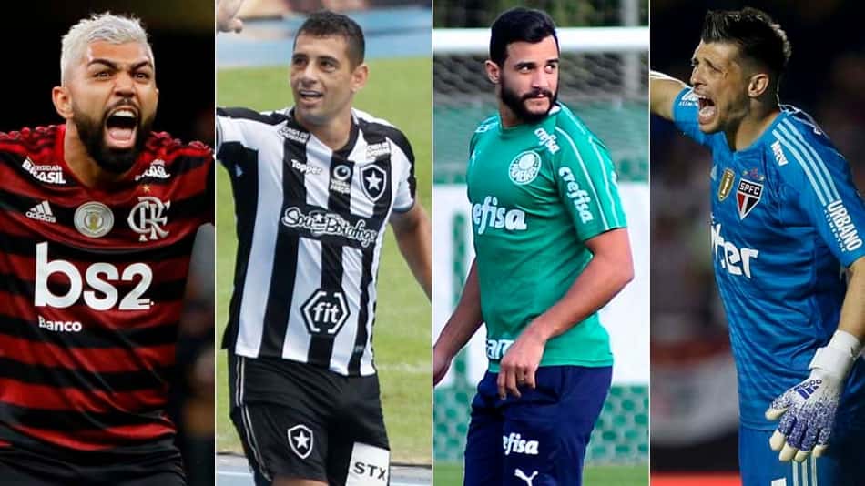 Confira os jogadores com contrato até dezembro em clubes do Brasil
