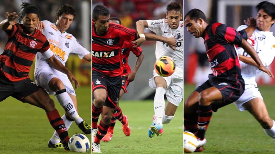 Santos e Flamengo se enfrentam neste sábado, ás 19h, no Maracanã, para decidirem quem fica com a liderança do Brasileirão no final do primeiro turno. Ao longo da história, as duas equipes protagonizaram grandes duelos, gols históricos e decisões. LANCE! relembra os jogos marcantes entre Rubro-Negro e Peixe. 