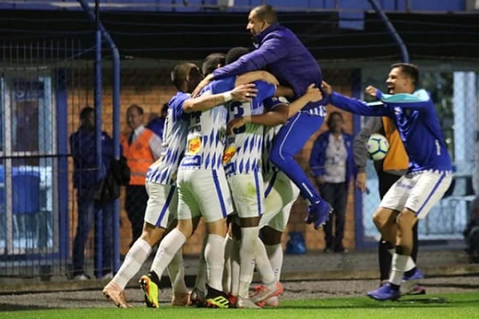 Avaí x Atlético-MG - comemoração do Avaí