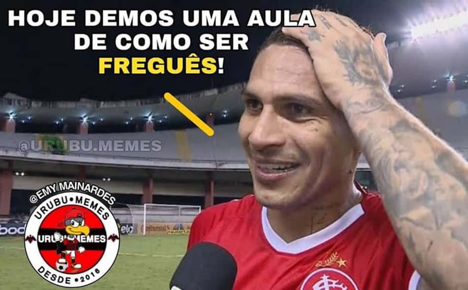 Rubro-negros festejam vitória e provocam Guerrero em memes