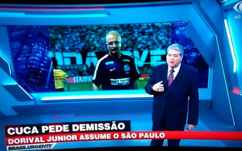 Datena comete 'gafe' e crava Dorival Júnior como novo treinador do São Paulo
