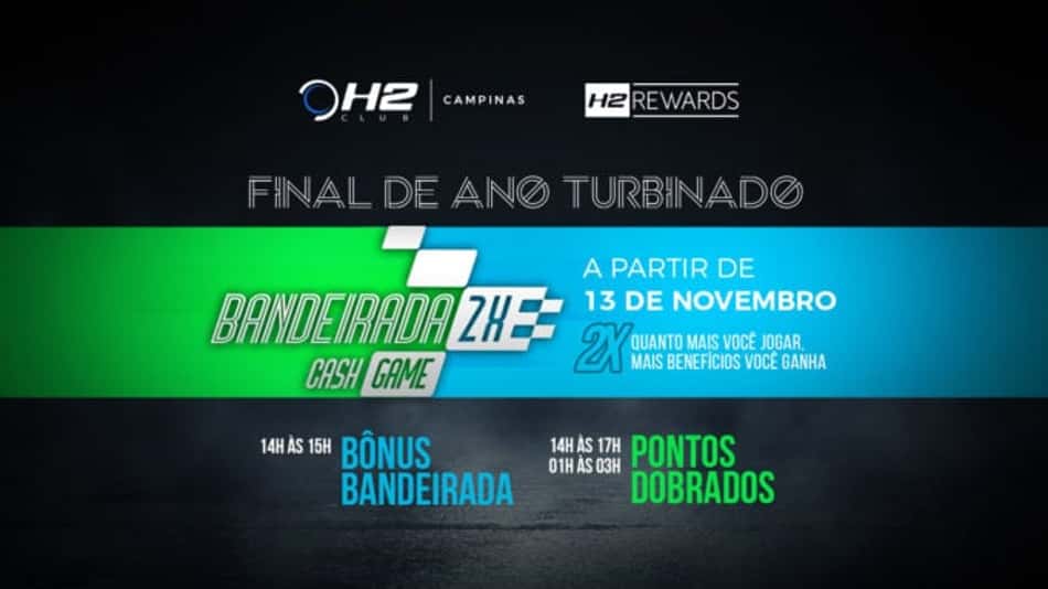 H2 Campinas faz 'Bandeirada 2X' pra turbinar final de ano no H2 Rewards