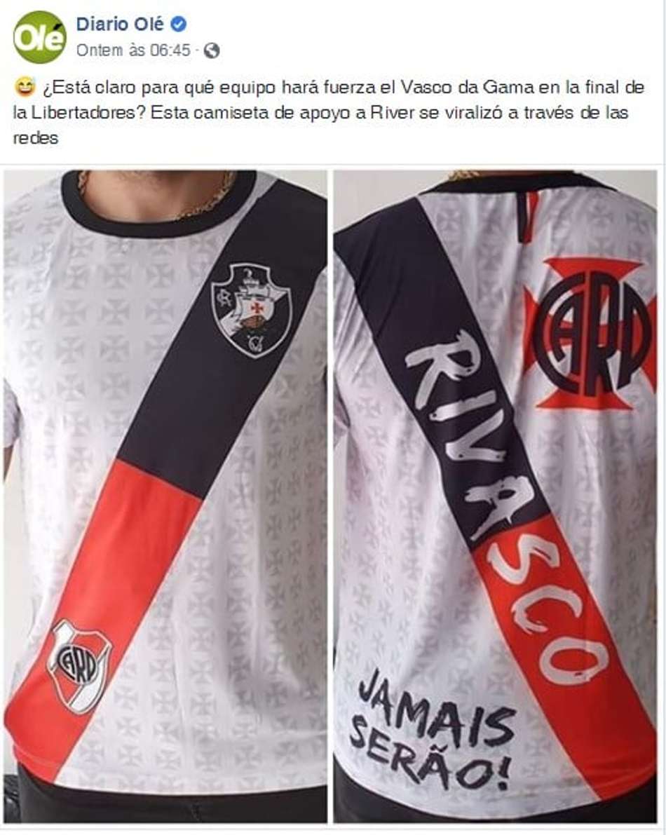 'Rivasco': Jornal argentino une River e Vasco contra Flamengo na Liberta
