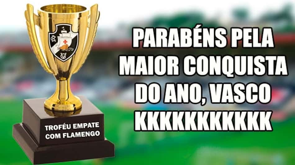 Rubro-negros ironizam vascaínos: 'Parabéns pelo título de empate'