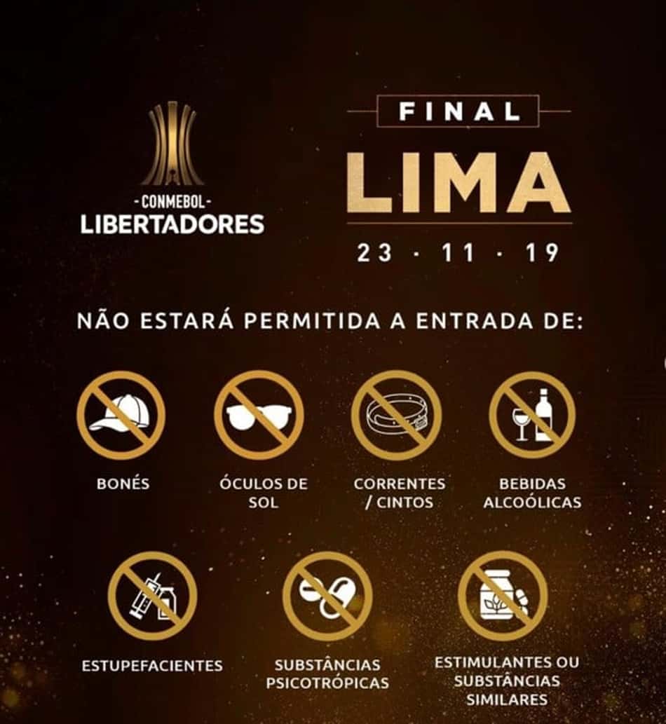 Atenção, torcedor! Saiba o que não é permitido na final da Libertadores