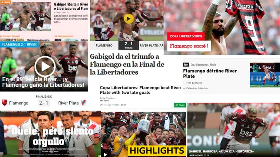 Título do Flamengo na Libertadores é destaque ao redor do mundo