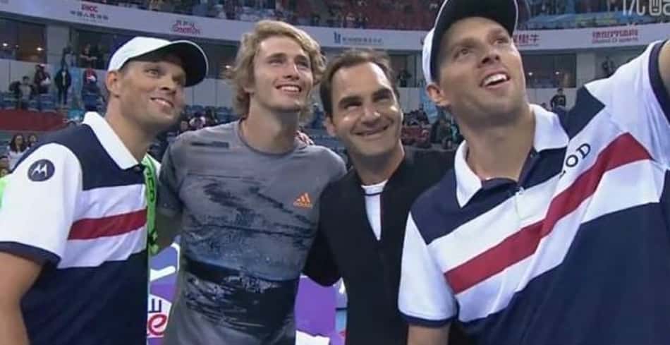 Federer, Zverev e Bryans