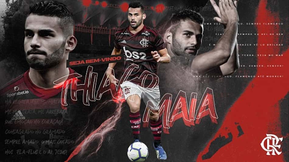 Flamengo anuncia o volante Thiago Maia: 'Eu estou realizando meu sonho e também da minha família'