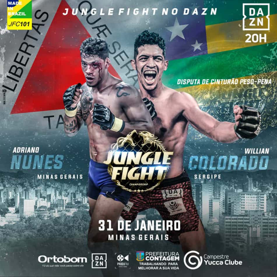Pesagem do Jungle Fight no DAZN 101 terá transmissão ao vivo; confira o card completo