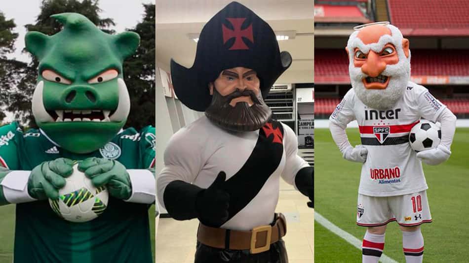 Mascotes 'pistolas' viram febre nos clubes brasileiros; confira