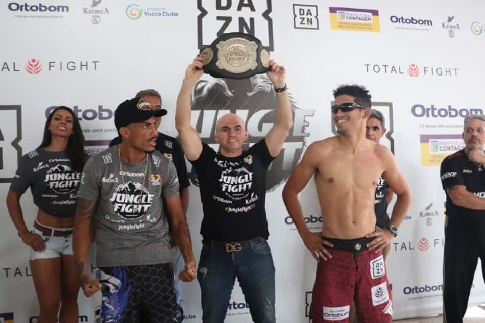 Desafiantes ao cinturão do Jungle Fight, Willian "Colorado" e Deberson "The Prince" fazem encarada tensa