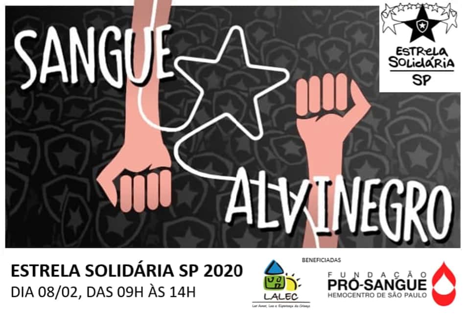 Grupo chama torcedores do Botafogo para doação de sangue em São Paulo