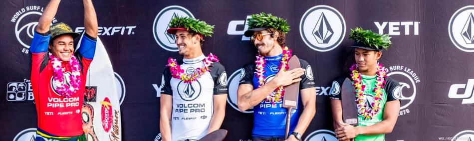 Com pódio verde e amarelo, Wiggolly Dantas é o primeiro brasileiro a vencer o Volcom Pipe Pro